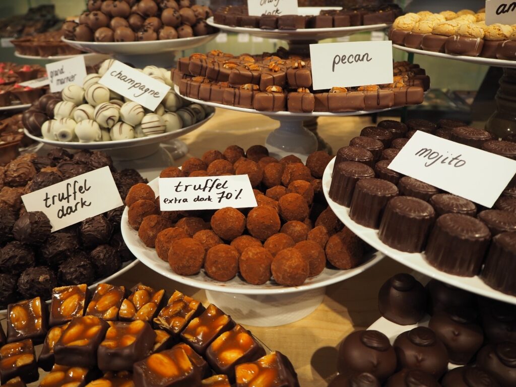 Amsterdam souvenir chocolate for sale in shop