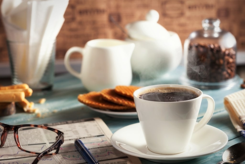 Dutch coffee served in a cup