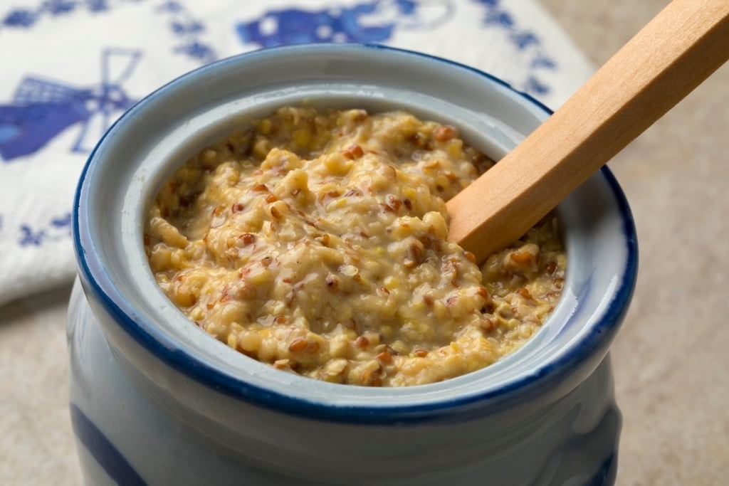 Traditional Dutch mustard in jar