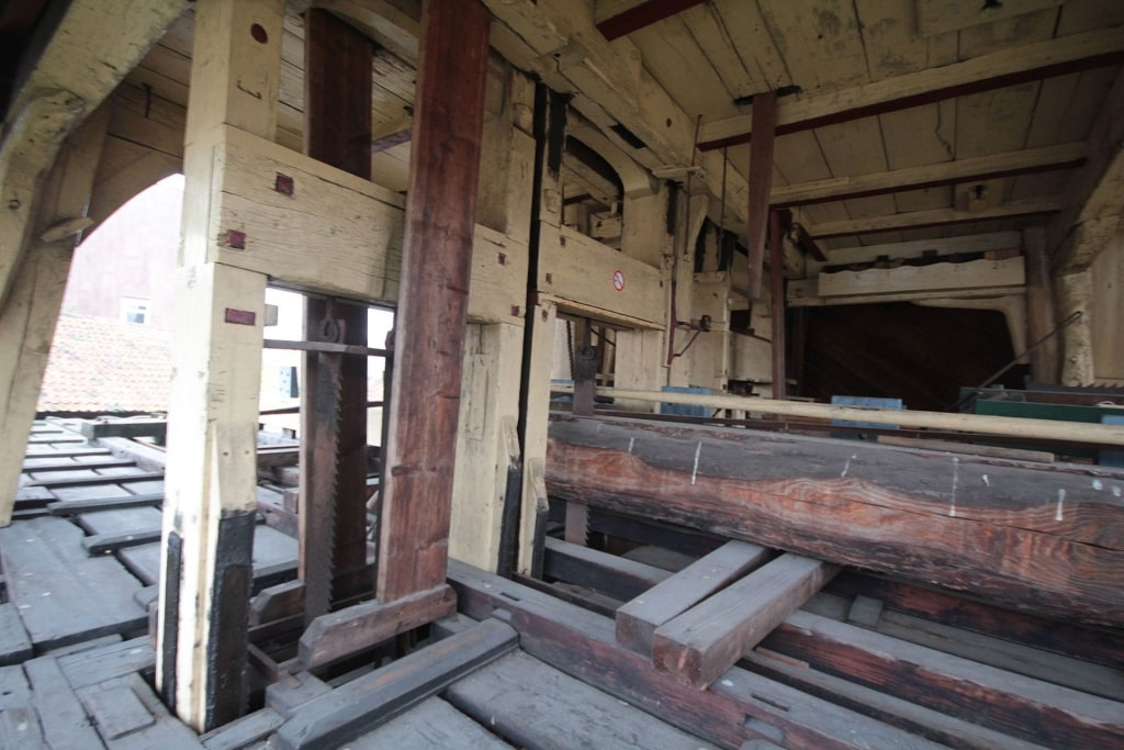 View of structure of Molen De Otter in Amsterdam