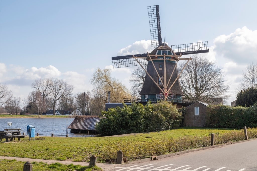 Amsterdam countryside featuring Molen De Vriendschap windmill