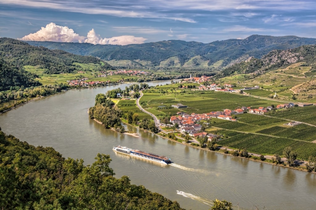 Aerial view of Wachau Valley