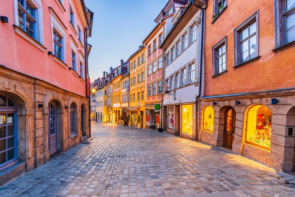 Charming street of Old Town Bamberg