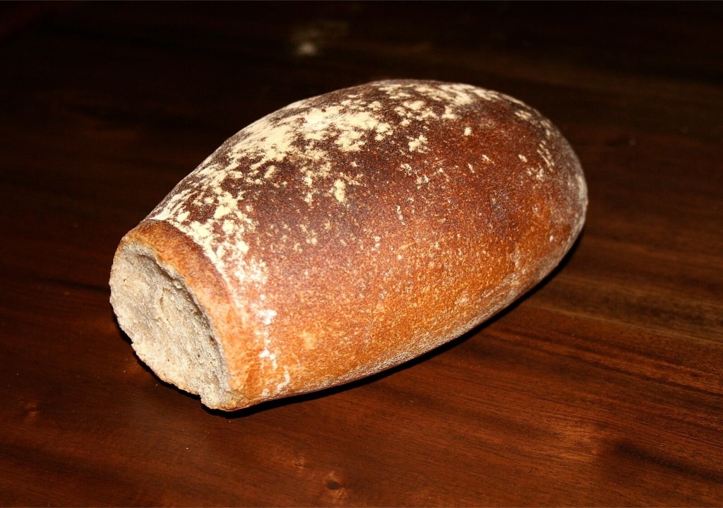 Freshly-made Basler Brot on a table