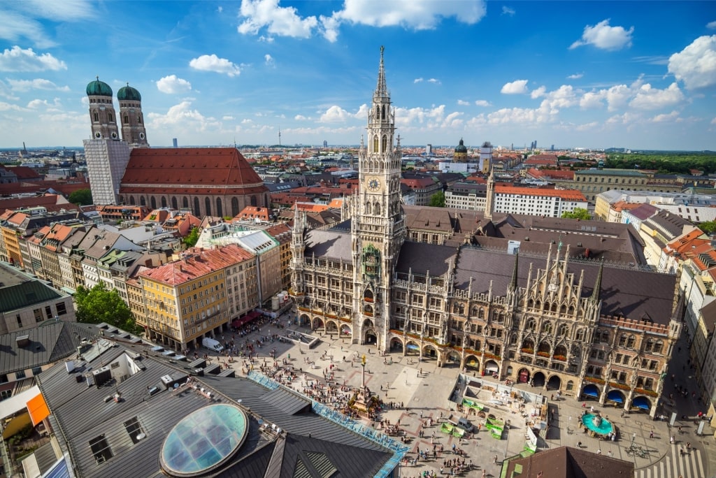 View of Marienplatz in Munich