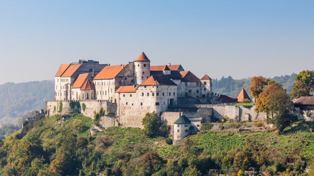 Scenic landscape of Burghausen Castle, near Passau