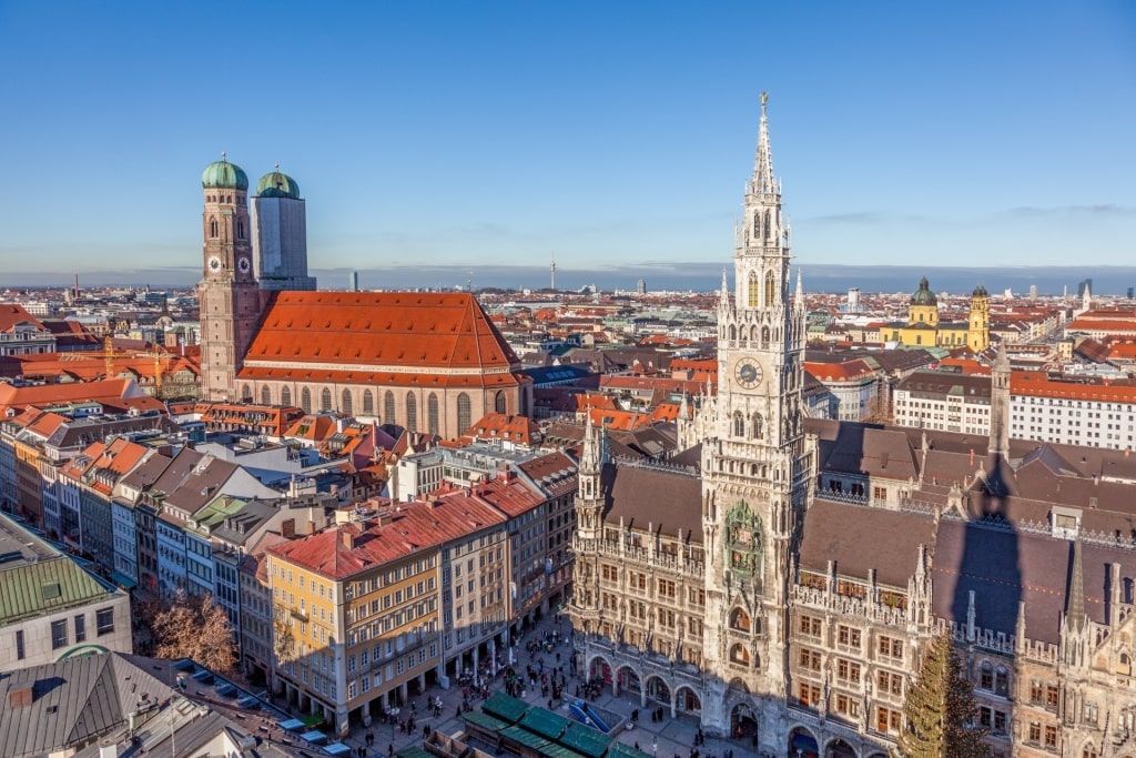 View of Marienplatz in Munich