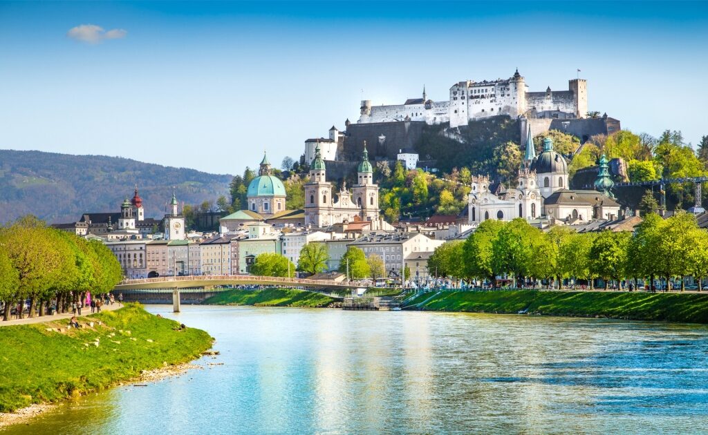 Picturesque cityscape of Salzburg