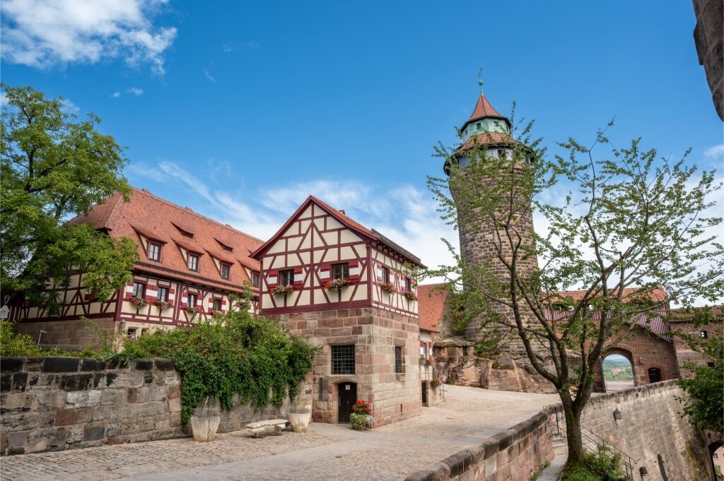 Street view of Imperial Castle, Nuremberg