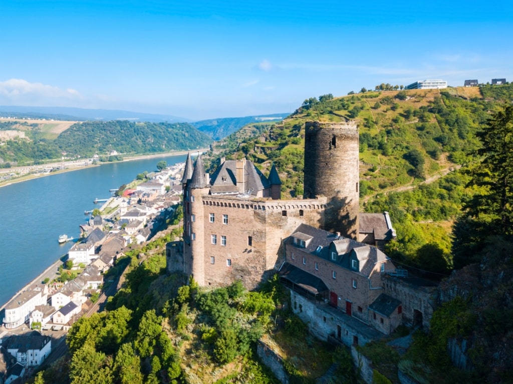 Katz Castle at the Middle Rhine Valley, one of the best River Cruise to see castles