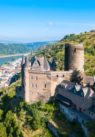 Katz Castle at the Middle Rhine Valley, one of the best River Cruise to see castles
