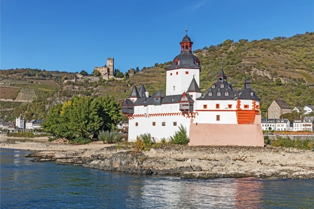 Pfalzgrafenstein Castle, at the Middle Rhine Valley, one of the best River Cruise to see castles