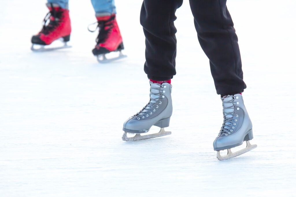 People skating on an ice rink