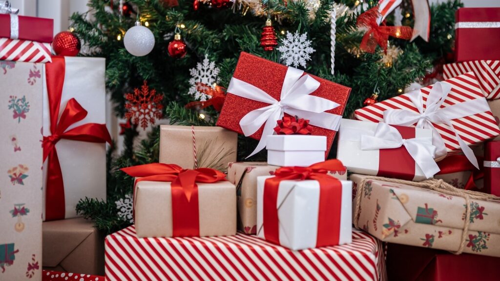 Gifts under a Christmas tree