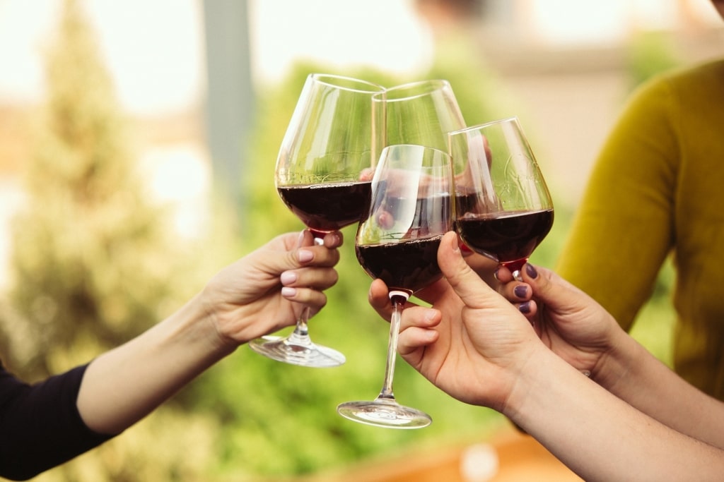 People toasting with wine