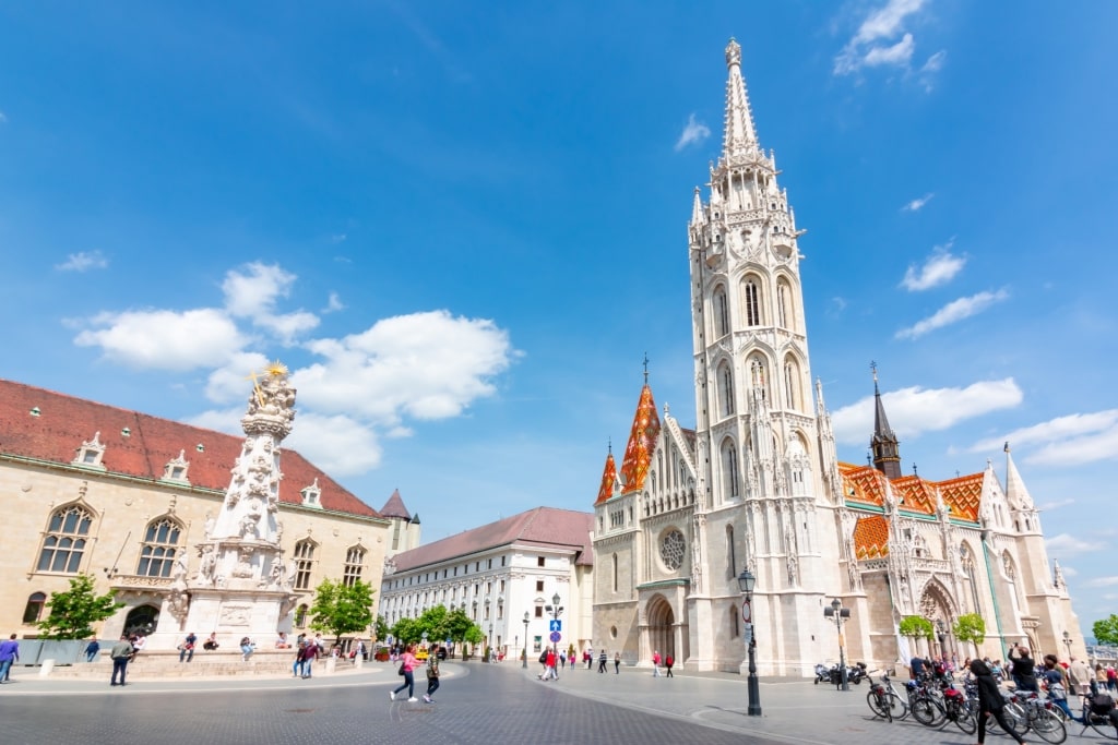 Street view of historic Matthias Church
