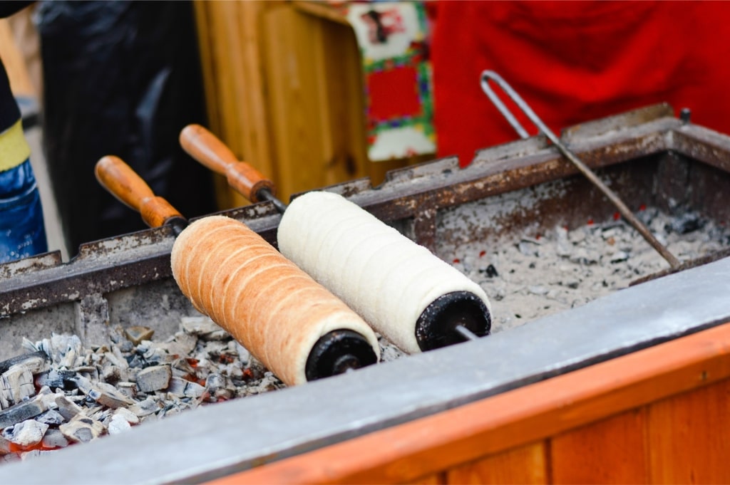 Kürtőskalács at Budapest Christmas Market