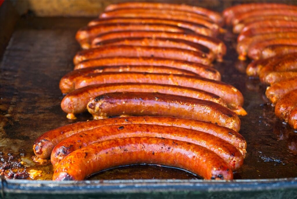 Traditional Hungarian smoked sausage seasoned with paprika