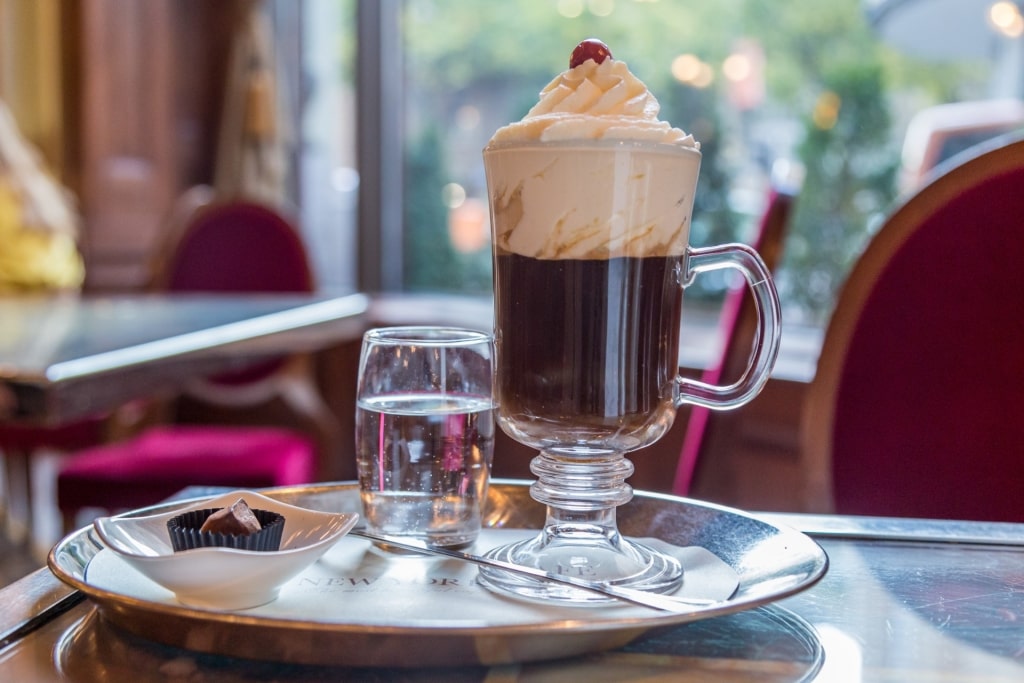 Coffee inside New York Café