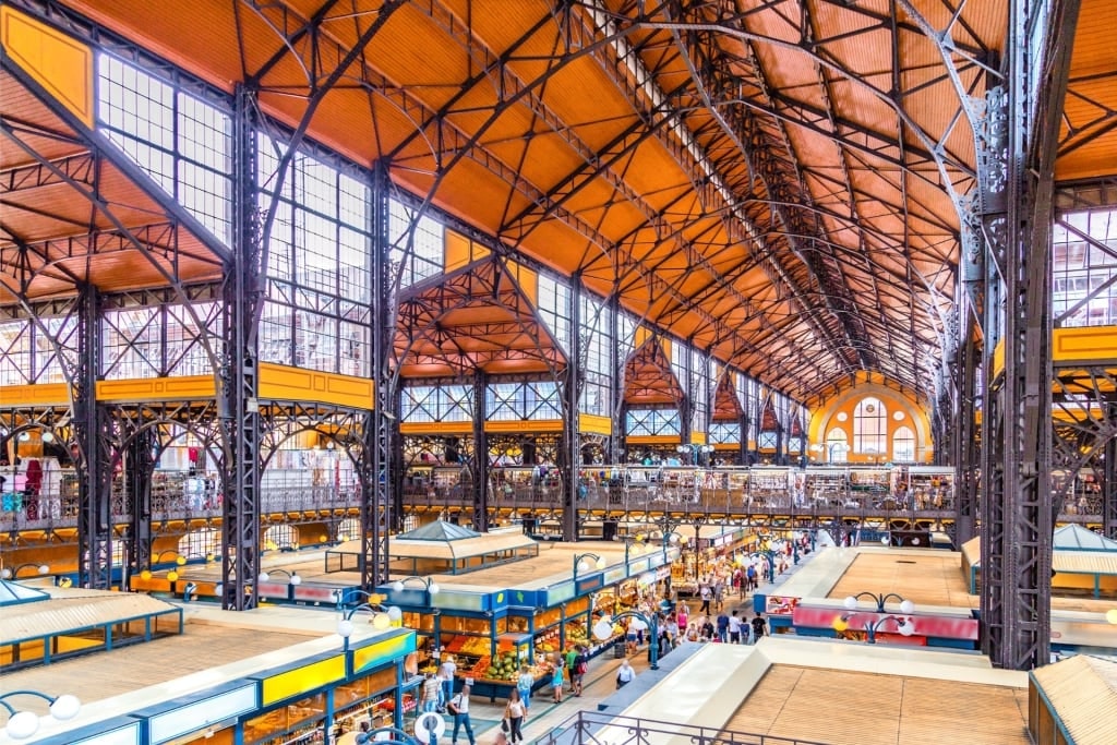 View inside Budapest's Central Market Hall