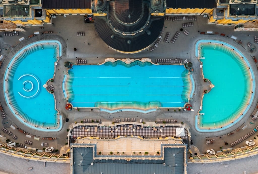 Bird's-eye view of Széchenyi Baths