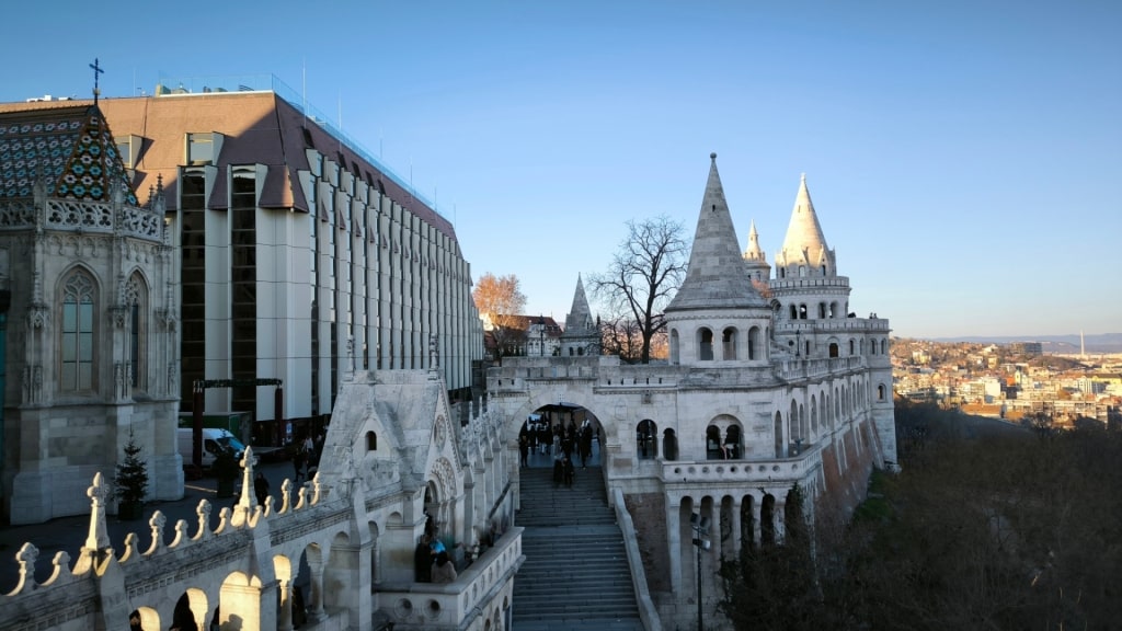 Scenic winter landscape of Fisherman’s Bastion
