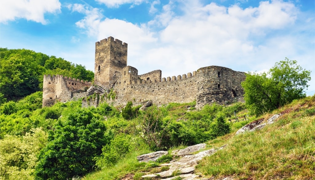 Hinterhaus Castle on a rocky hillside in the Wachau Valley