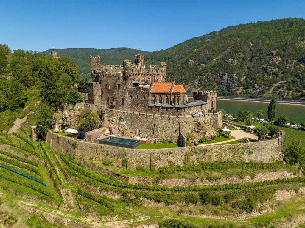 Beautiful castle of Burg Reichenstein, Mainz