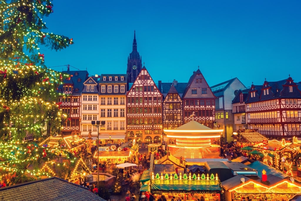 Christmas market in Frankfurt in Germany