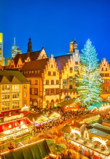 Festive stalls at Frankfurt Christmas market