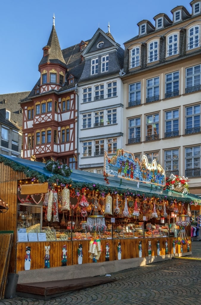 Festive stalls at Frankfurter Weihnachtsmarkt