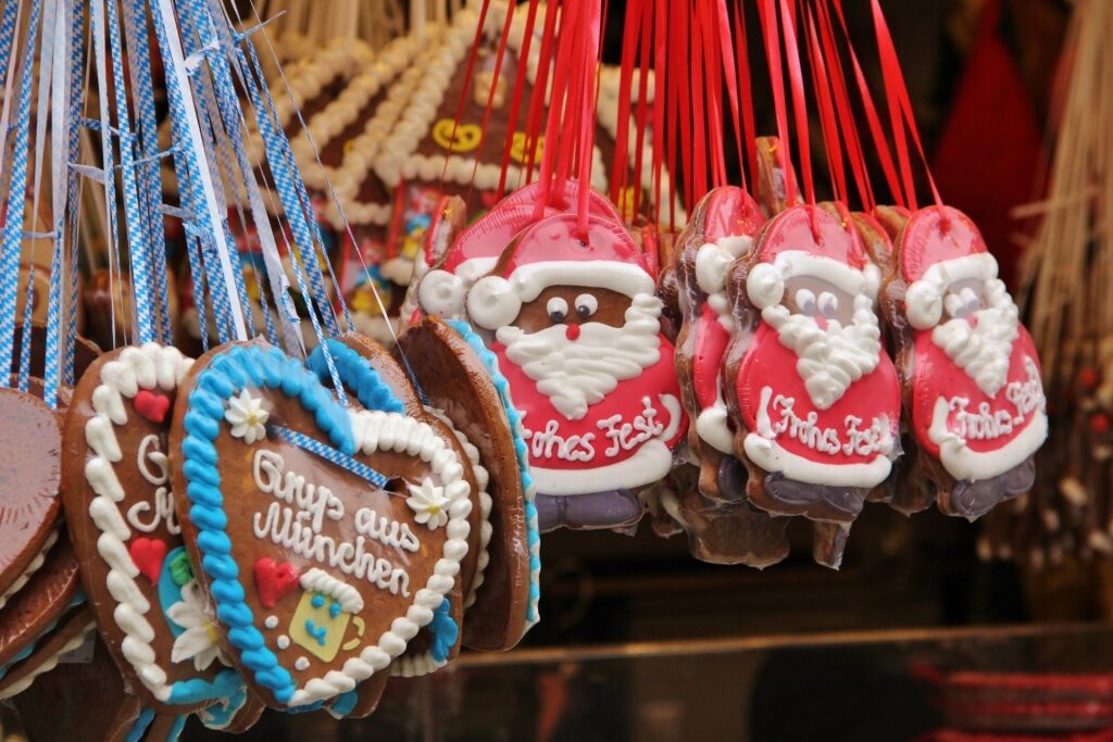 Gingerbread cookies at a German Christmas market