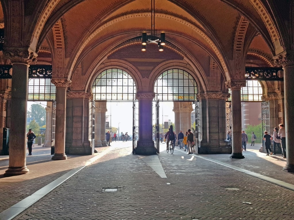 Interior walkway under the Rijksmuseum in Amsterdam