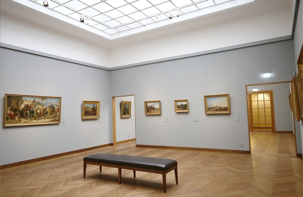 Interior view of Sammlung Schack with historic art collection