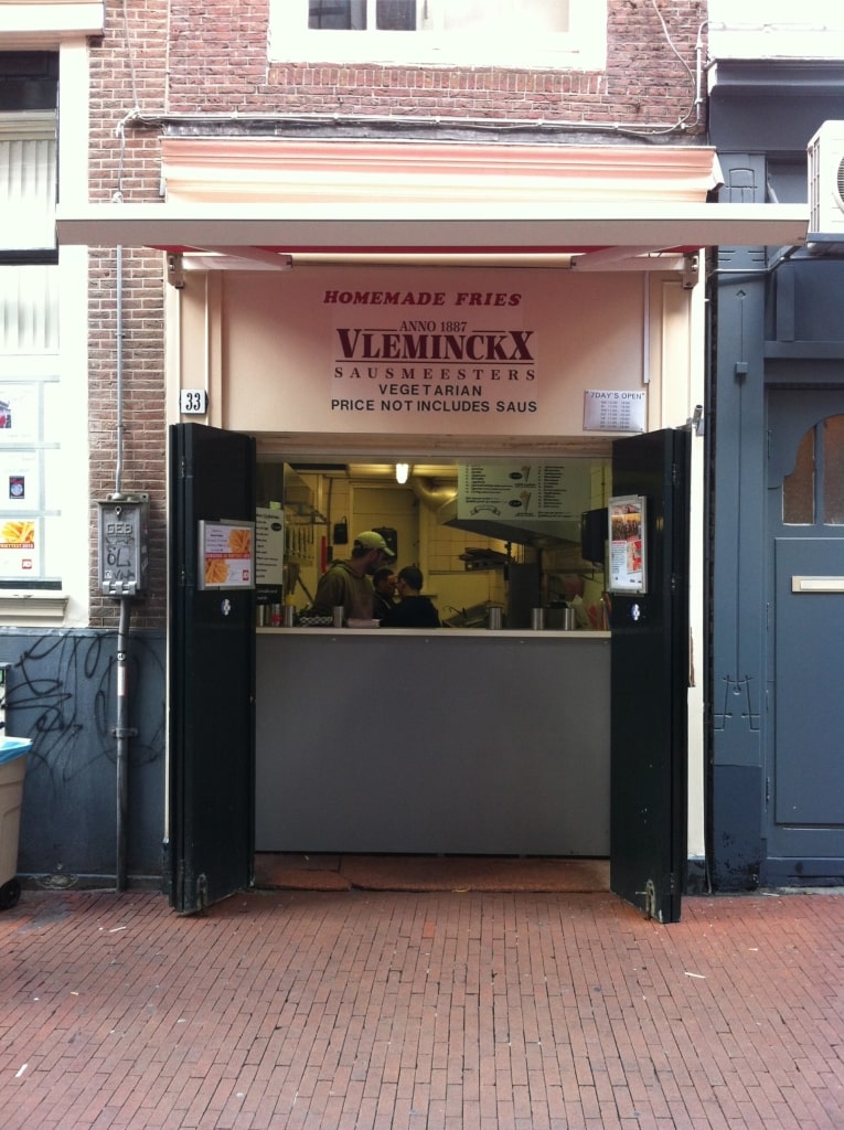 Famous Dutch fries from Vleminckx in Amsterdam