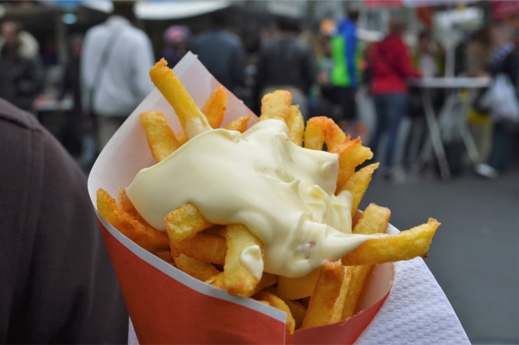 Dutch street fries in paper cone