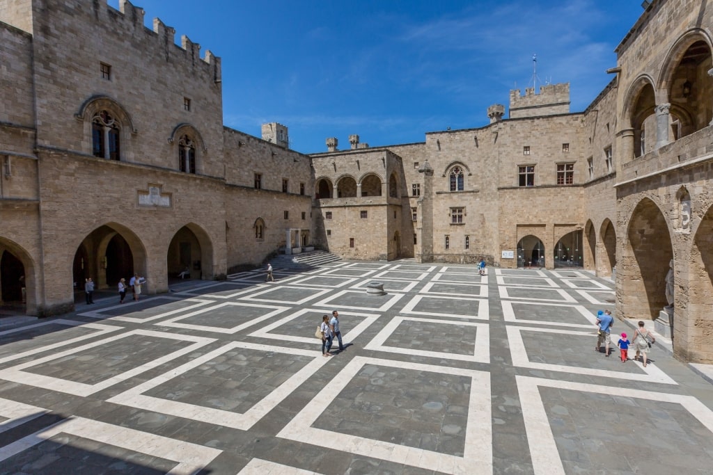 Historic site of the Palace of the Grand Master of the Knights of Rhodes, Greece