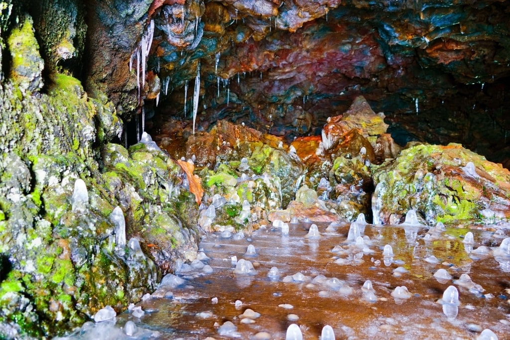 View inside Vatnshellir Lava Cave
