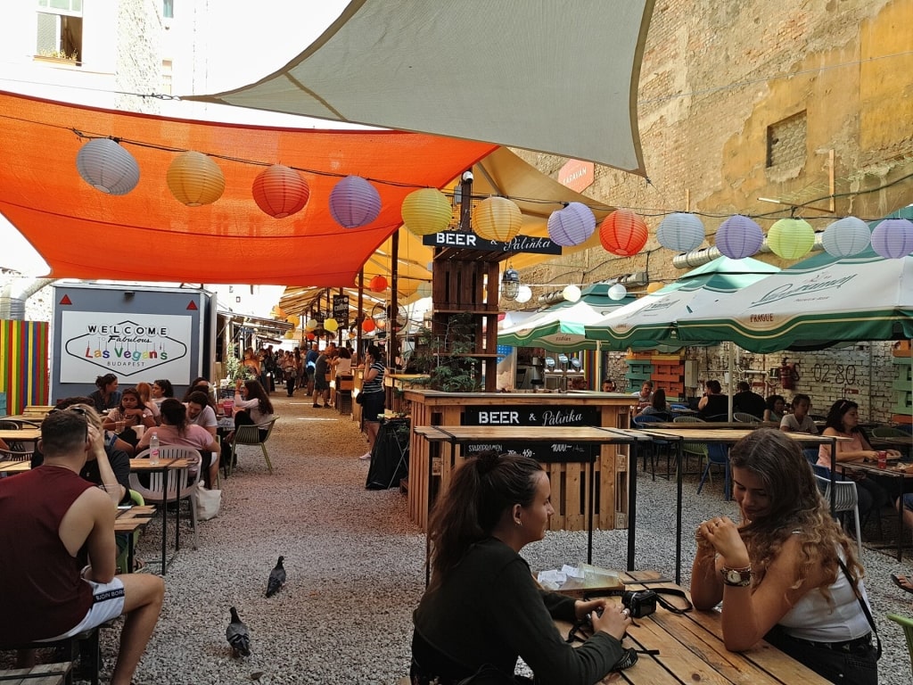 People dining at Karaván Street Food Market