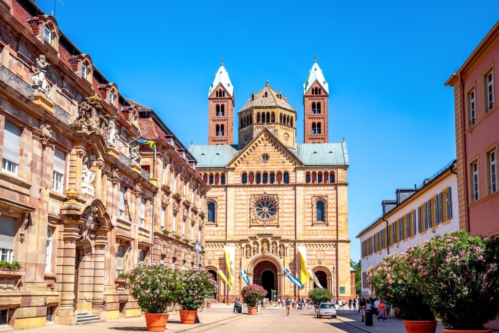 Street view of Speyer Cathedral, Speyer