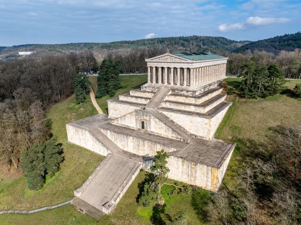 Historic site of Walhalla Memorial, near Regensburg/Kelheim