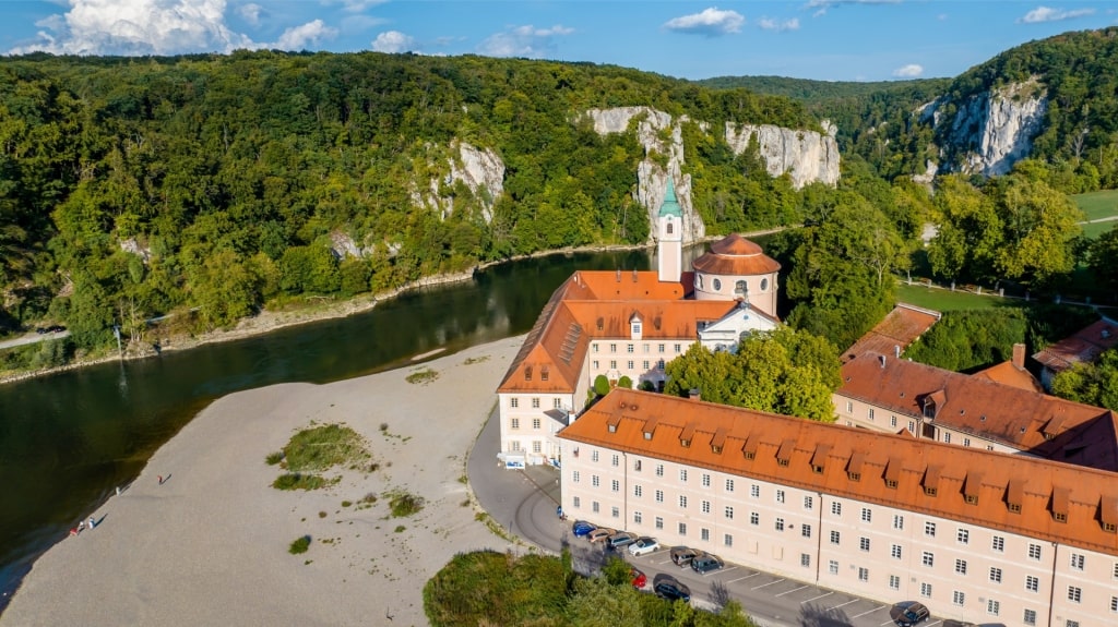 Gorgeous landscape surrounding Weltenburg Abbey, near Kelheim
