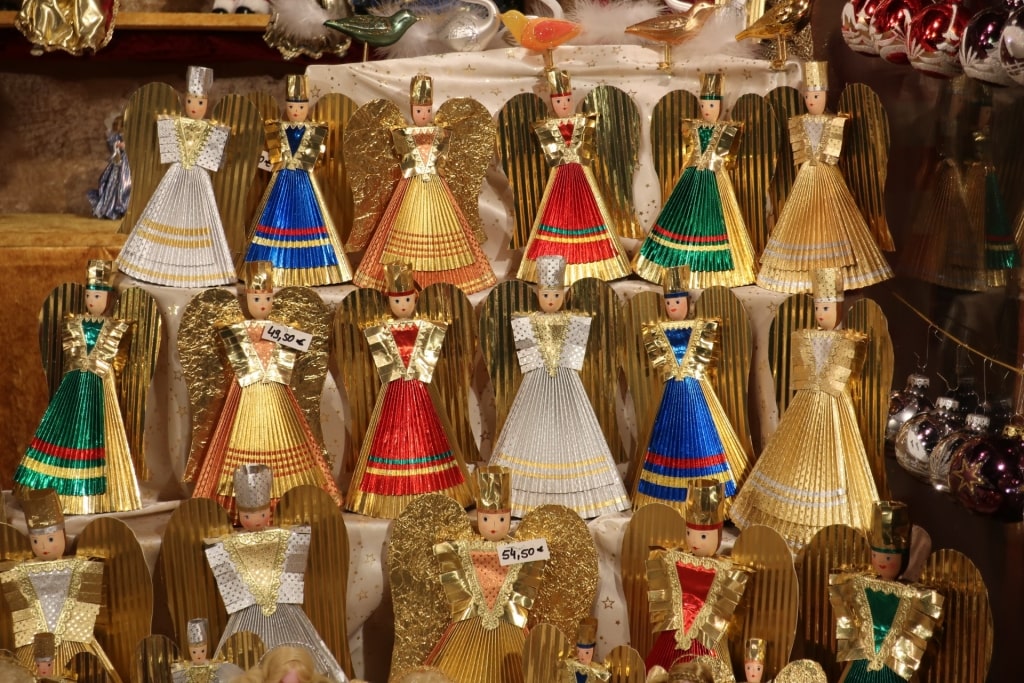 Traditional Rauschgoldengel angel ornament from Nuremberg Christmas market