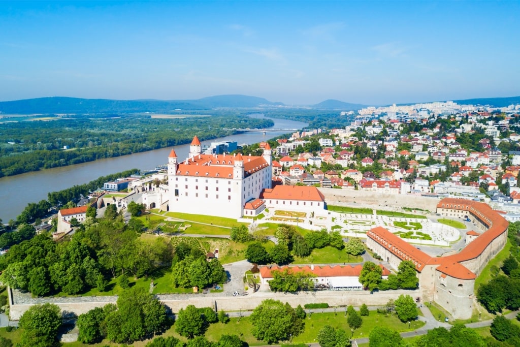 Aerial view of Bratislava, Slovakia