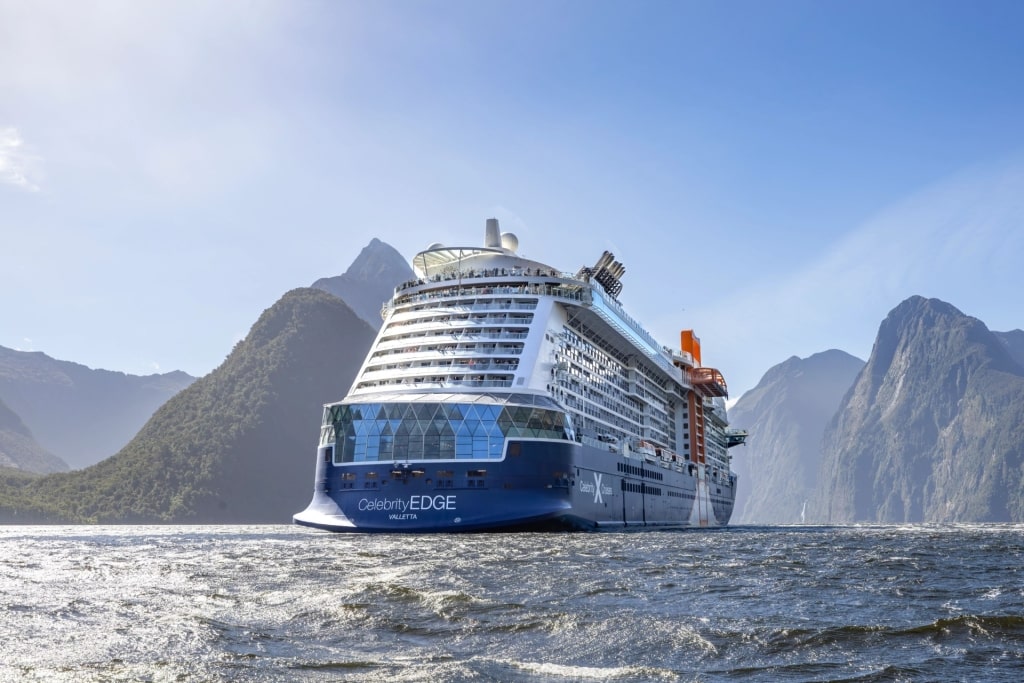 Celebrity Edge sailing in New Zealand