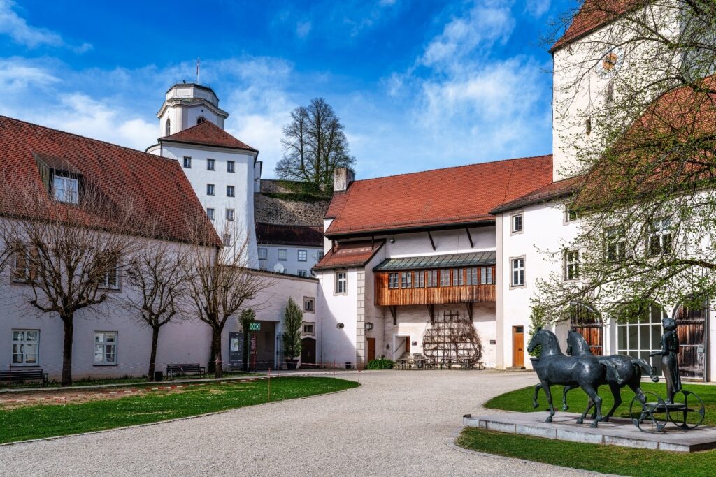 Inner courtyard of Veste Oberhaus fortress in Passau, Germany
