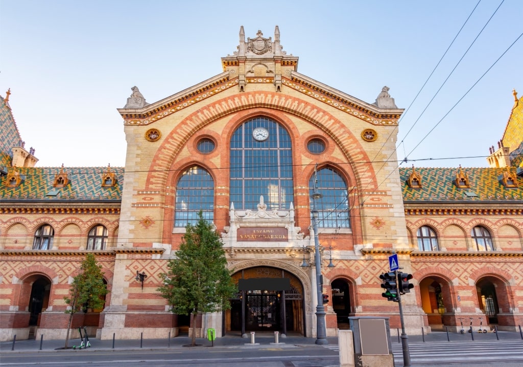 Entrance to the Great Market Hall in Budapest