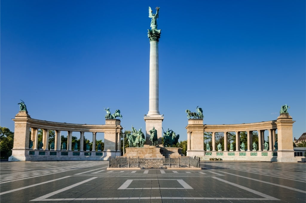 Statues and Millennium Monument at Heroes’ Square