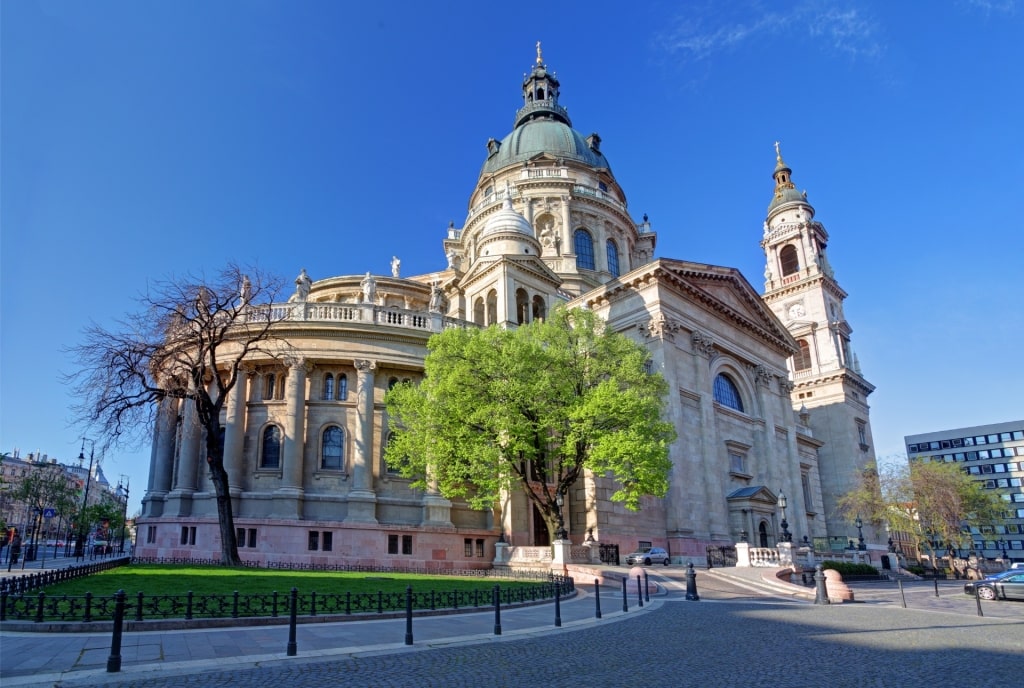 Historic site of St. Stephen’s Basilica in Hungary