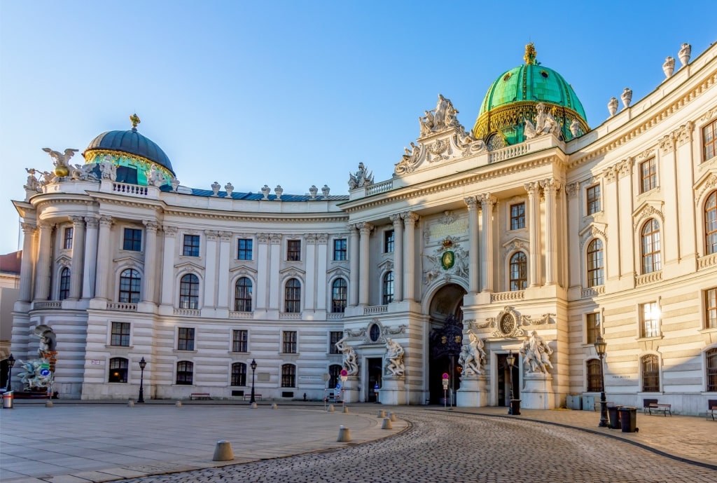 Beautiful architecture of Hofburg Palace, Vienna